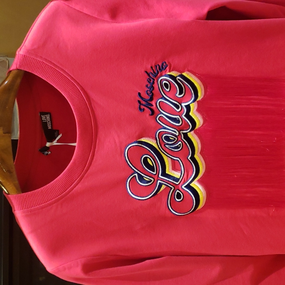 Nwt Moschino 10 Burgundy SWEATSHIRT - Picture 2 of 16